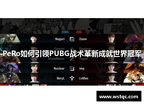 PeRo如何引领PUBG战术革新成就世界冠军